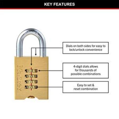 Padlock Combination Reset - Master Lock 50mm Solid Brass