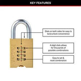 Padlock Combination Reset - Master Lock 50mm Solid Brass