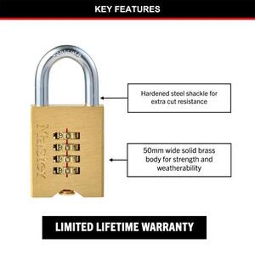 Padlock Combination Reset - Master Lock 50mm Solid Brass