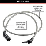 Cable Combo Lock 1.5m x 10mm - Master Lock