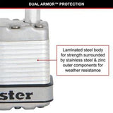 Padlock Magnum Keyed - Master Lock 45mm 4 Pack