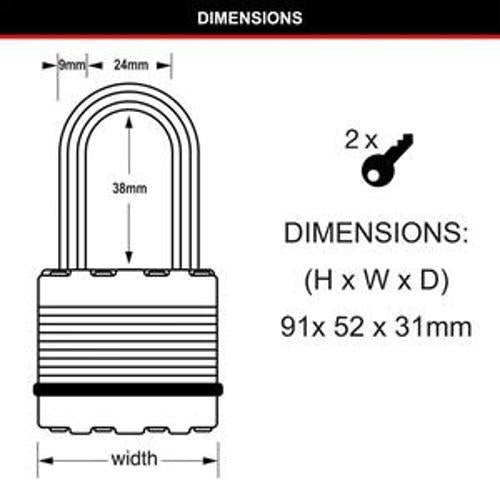 Padlock Magnum Keyed - Master Lock 51mm