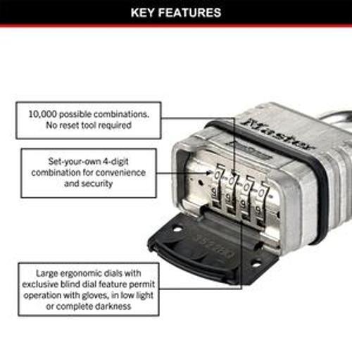 Combination Padlock Stainless Steel - Master Lock 57mm