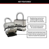 Combination Padlock Stainless Steel - Master Lock 57mm