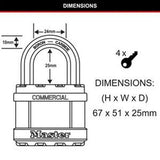 Padlock Stainless Steel - Master Lock 51mm