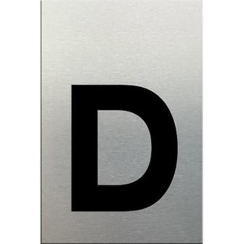 Self-Adhesive Aluminium Letter D - Markit Graphics 75mm