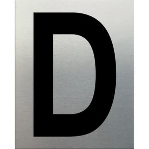 Self-Adhesive Aluminum Letter D - Markit Graphics 50mm