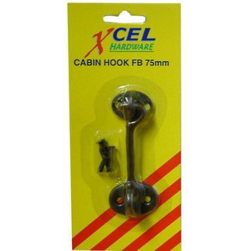 Cabin Hook 50mm Brass Bronze Carded - Xcel