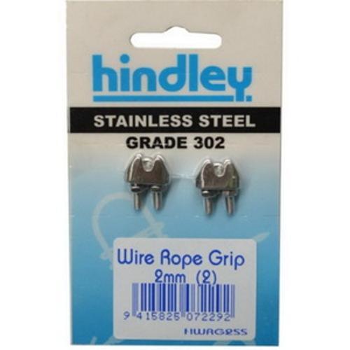 Wire Rope Grip Stainless Steel - Hindley 2mm