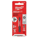 SHOCKWAVE Phillips No.1 Power Bit - Milwaukee 2 inch