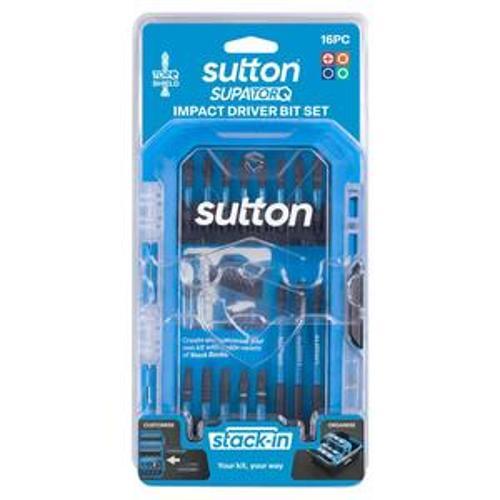 Stack In Screwdriver Bit Set 16 Piece - Sutton Tools