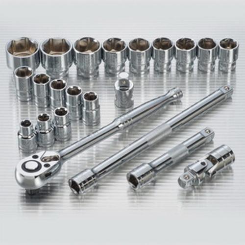 23 Piece Metric Socket Set 1/2 Inch Drive - POWERBUILT