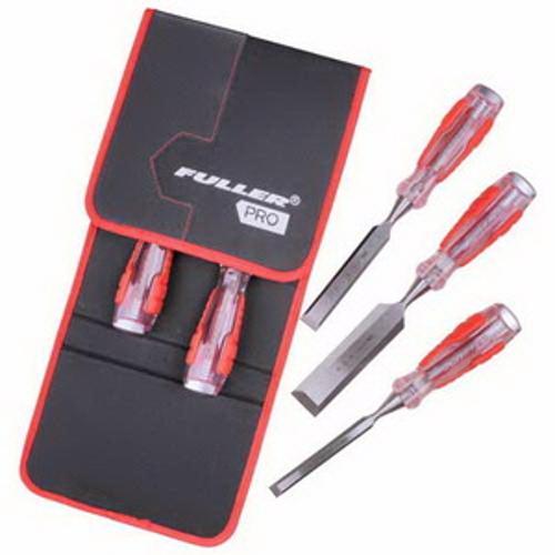 Pro 5 Piece Thru-Tang Chisel Set Red & Silver 301-2155 - Fuller