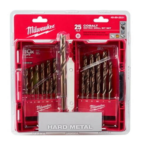 Red Helix Cobalt Drill Bit Kit 25-Piece - Milwaukee