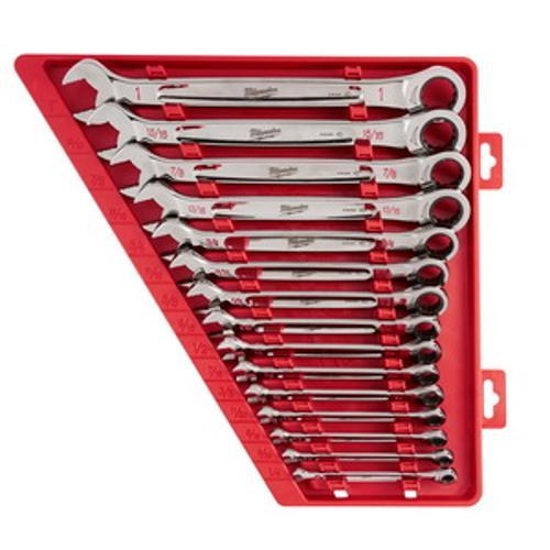 Ratcheting Combination Wrench Set - SAE 15 Piece 48229416 - Milwaukee