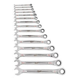 Ratcheting Combination Wrench Set - SAE 15 Piece 48229416 - Milwaukee