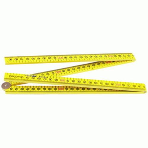 Folding Rule Yellow Nylon - Fisco 1m x 16mm Metric
