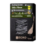 Decking Scvrew Bugle Head SS304 Wide-Board 12Gx75 - Ecko