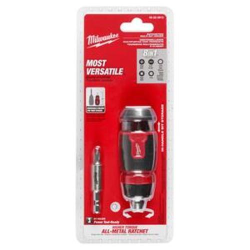 Ratcheting Compact Screwdriver Multi-Bit 8in1 - Milwaukee