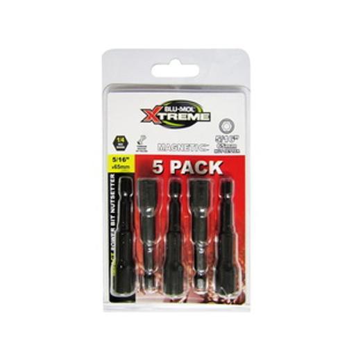 Xtreme Impact Nutsetter 5/16 Inch x - Blu-Mol 65mm 5 Pack.
