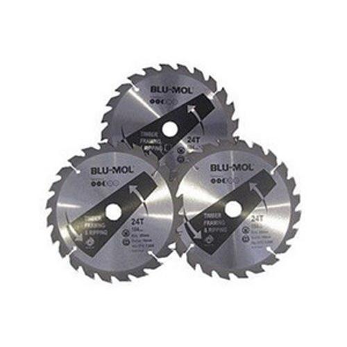 184 x 20mm 24TPI Circular Saw Blade 3 Pack - Blu-Mol
