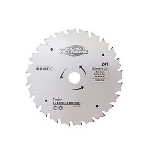 165 x 20mm 24TPI Circular Saw Blade - Blu-Mol