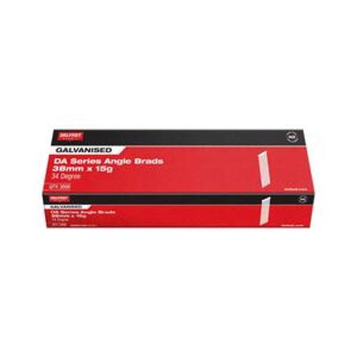 Gasless Angle Brad 38mm 15 Gauge Galvanised 3000 Box FB-DA17 - Delfast