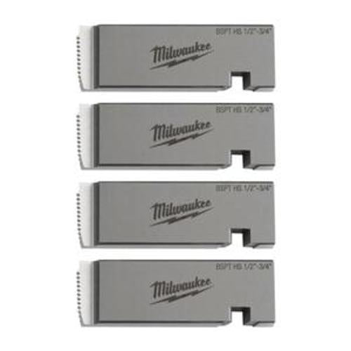 Universal Pipe Threading Die Set High Speed BSPT 1/2 -3/4 Inch - Milwaukee