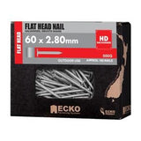 Nail Galvanised Flat Head Smooth 60 x - Ecko 2.80mm 500g