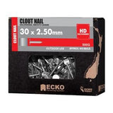 Nail Galvanised Clout Smooth 30 x - Ecko 2.50mm 500g