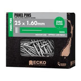 Panel Pin Zinc Plated Smooth - Ecko 25mm x 1.60mm 500g