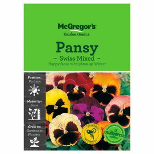 Swiss Mixed Pansy Flower Seed