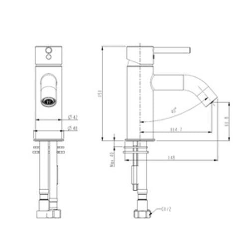 Uno Basin Mixer Curved Spout Chrome 43951.02 - Elementi