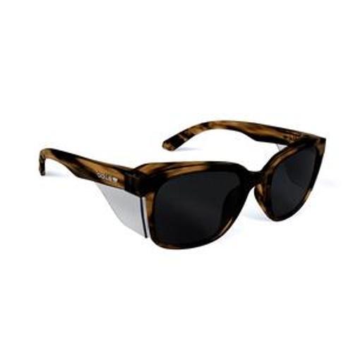 STKS 410 Safety Spec Smoke Lens Platinum AS/AF Brown Tortoise Frame
