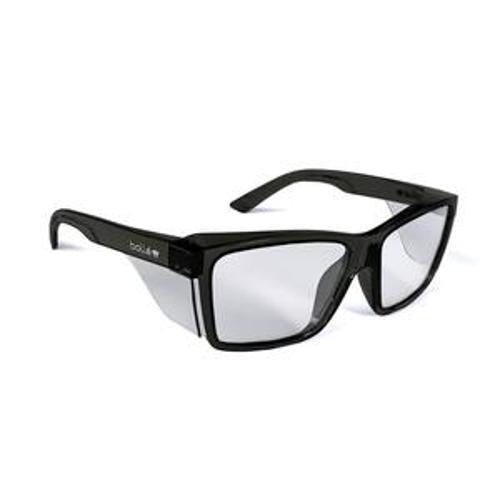 STKS 420 Safety Spec Clear Lens Platinum AS/AF Graphite Frame - Bolle Safety