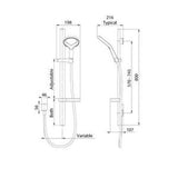 Aio Shower Aurajet Rail Chrome