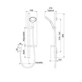 Aio Shower Aurajet Rail Chrome