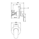 Glide Shower Mixer Matte Black GLHPSBK - Methven