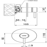 Turoa Shower Mixer With Large Faceplate Brushed Graphite TUHPSLGR - Methven