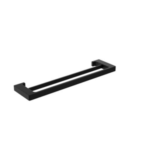 Edge II Towel Rail Double - Adesso 485mm Black