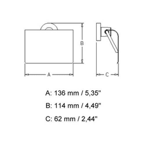 Project Toilet Roll Holder With Lid Chrome 60909.02 - Elementi