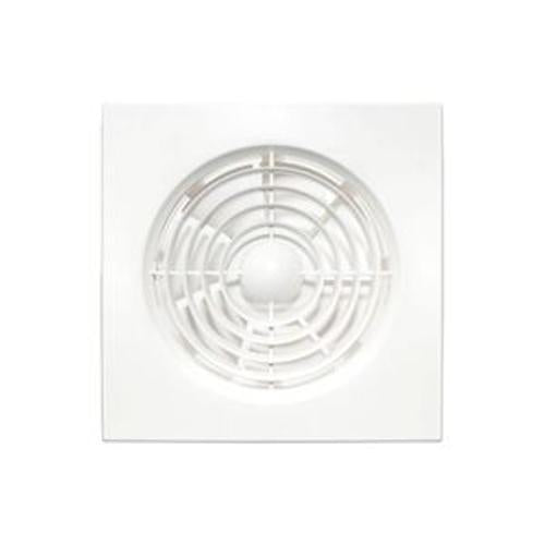 Wall Exhaust Fan 150mm Square With Humidity Sensor White - HPM
