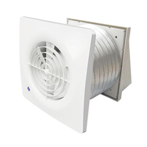Quiet Through Wall Fan Kit With Humidity Control - Manrose 150mm