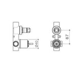 Universal Bath/Shower Mixer With Diverter Inwall Body Brass 99659 - Caroma