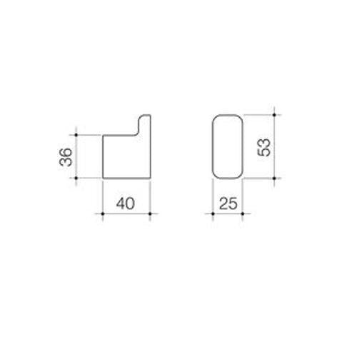 Luna Robe Hook Black 99608BL - Caroma