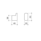 Luna Robe Hook Black 99608BL - Caroma