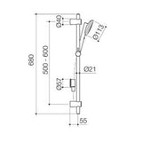 Urbane II Rail Shower Chrome 99631C4E - Caroma