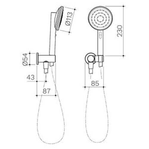 Urbane II Hand Shower Chrome 99633C4E - Caroma