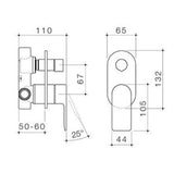 Urbane II Bath/Shower Mixer With Diverter Round Cover Plate Chrome 99656C