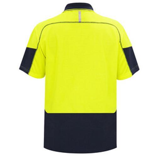 Polo Day Only Lightweight 150GSM Quick-Dri Cotton Backed Yellow/Navy Small